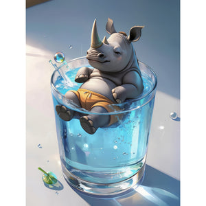 Hauptbild Entspanntes Nashorn im Glas