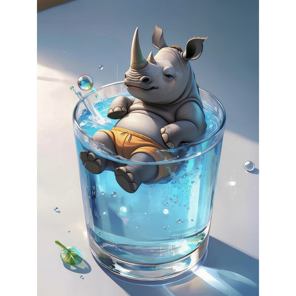 Hauptbild Entspanntes Nashorn im Glas