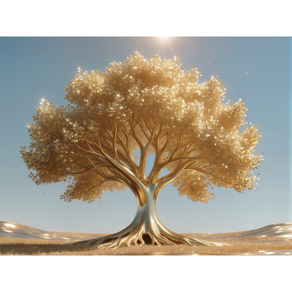 Hauptbild Goldener Baum unter blauem Himmel