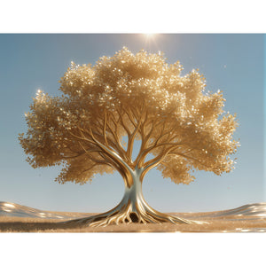 Hauptbild Goldener Baum unter blauem Himmel