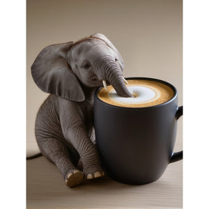 Hauptbild Kaffeegenuss mit einem kleinen Elefanten