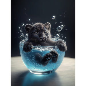 Hauptbild Kleiner Leopard im Wasser