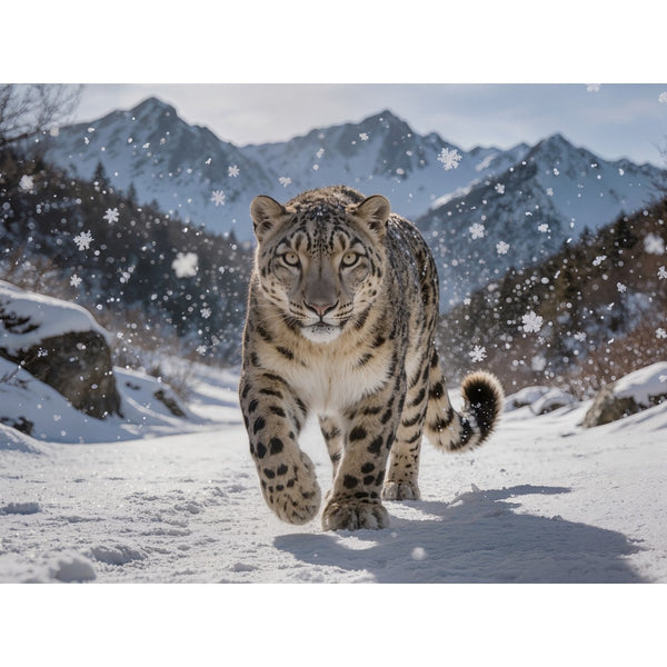 Hauptbild Schneeleopard im Winterwunderland
