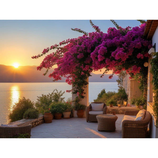 Hauptbild Sonnenuntergang mit Bougainvillea