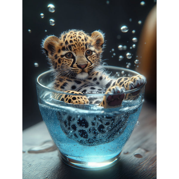 Hauptbild Verspielt und Niedlich Leopardenjunges im Glas