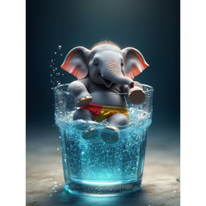Hauptbild Verspielter Elefant im Wasser