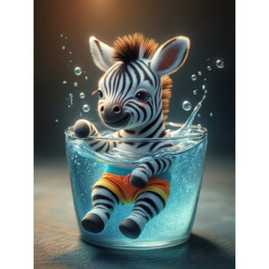 Hauptbild Verspieltes Zebra im Wasser