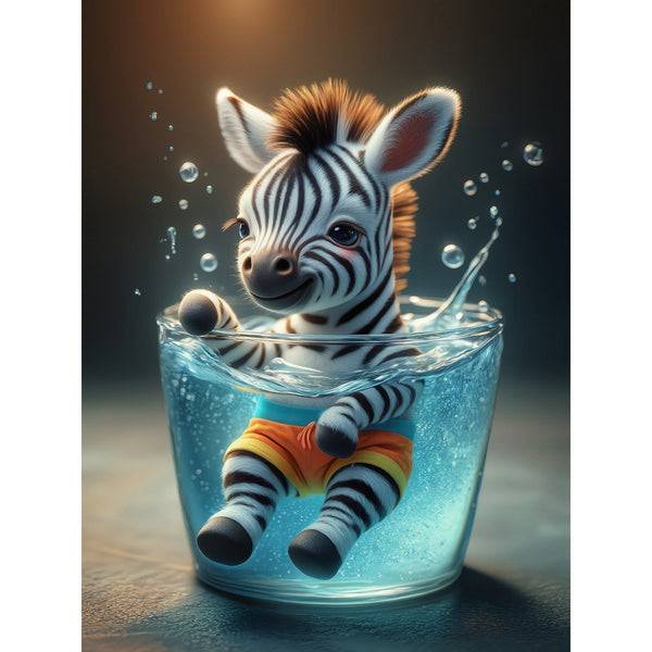 Hauptbild Verspieltes Zebra im Wasser