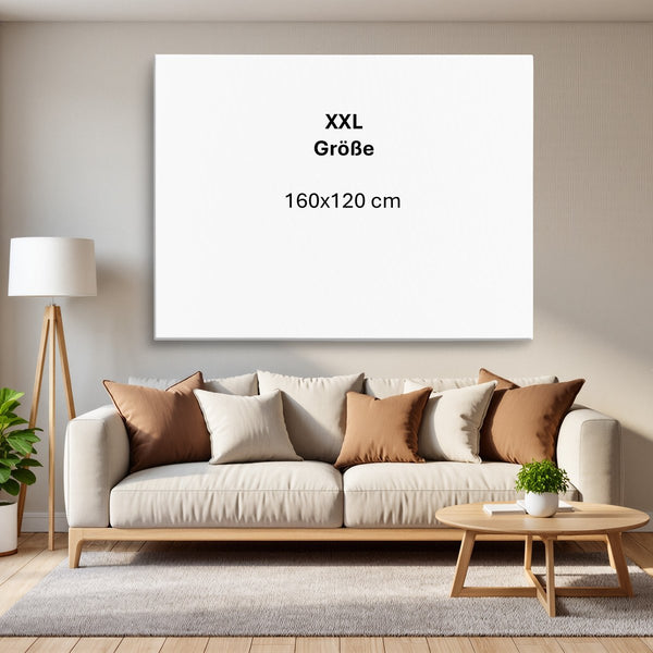 Ein Blumenstrauß voller Liebe - personalisiertes Wandbild auf Leinwand