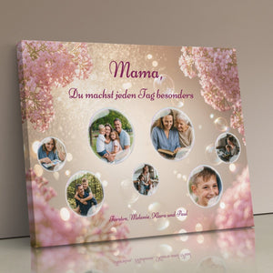 Leinwand ohne Rahmen an Wand angelehnt Foto-Seifenblasen für Mama, Oma oder Freundin