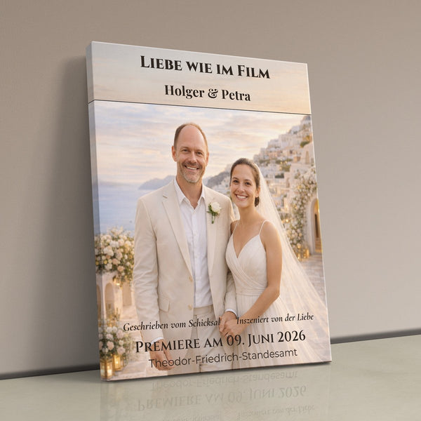 Euer Foto als romantisches Leinwandbild im Kino-Look – personalisiertes Wandbild