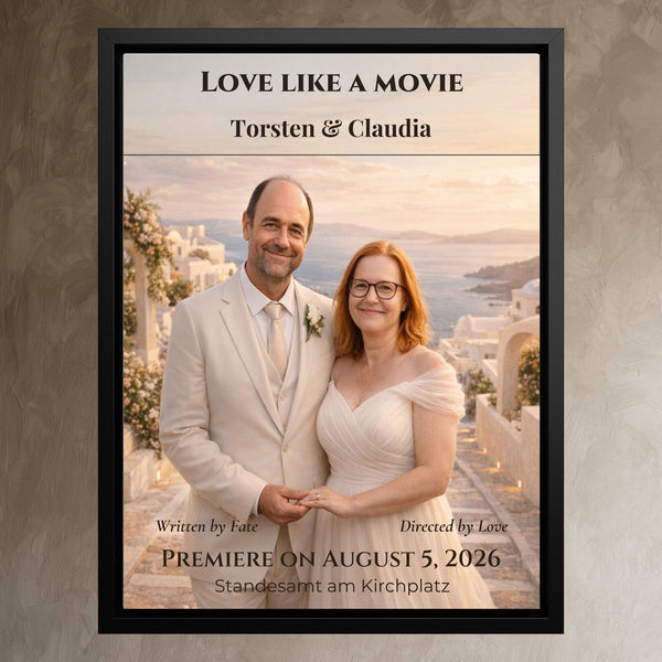 Euer Foto als romantisches Leinwandbild im Kino-Look – personalisiertes Wandbild