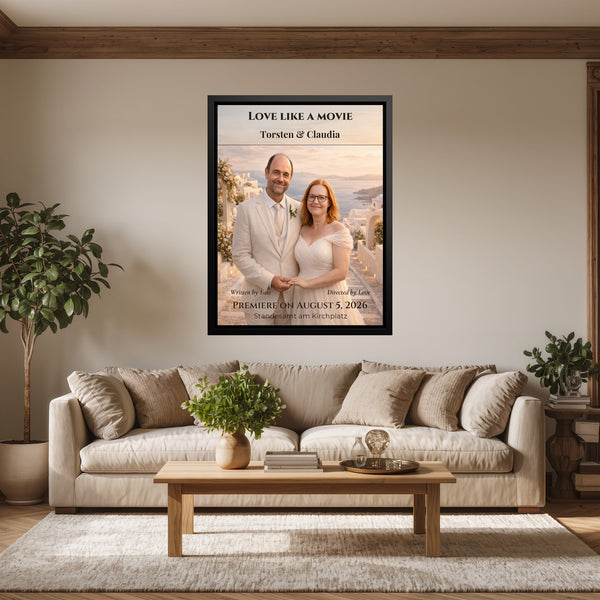 Euer Foto als romantisches Leinwandbild im Kino-Look – personalisiertes Wandbild