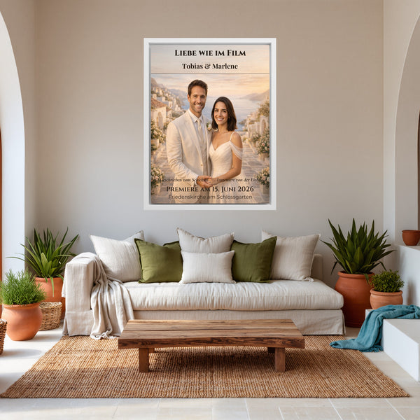 Euer Foto als romantisches Leinwandbild im Kino-Look – personalisiertes Wandbild