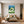 Leinwandbild Dynamischer Tennis-Moment fuer Schlafzimmer gruen Hochformat