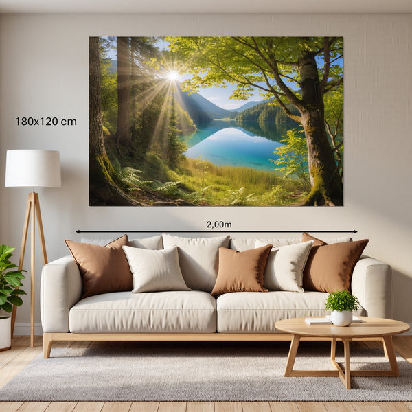Leinwandbild Friedliche Naturansicht180x120 cm Querformat