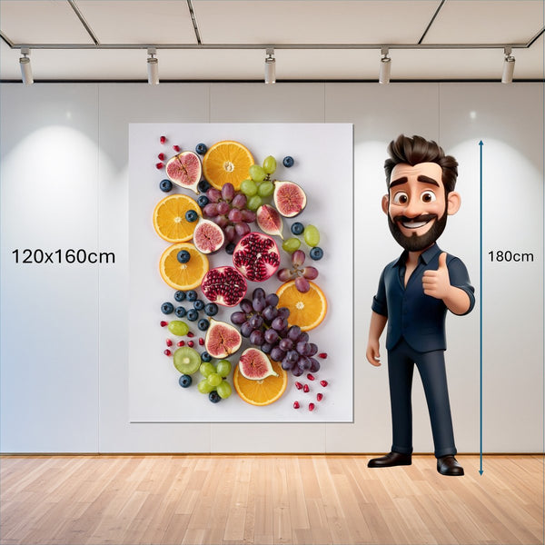 Leinwandbild Fruchtige Vielfalt 120x160 cm Hochformat