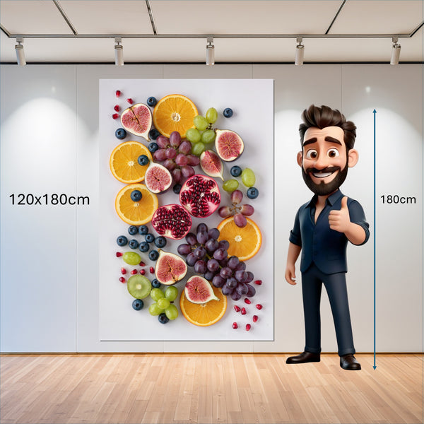 Leinwandbild Fruchtige Vielfalt 120x180 cm Hochformat