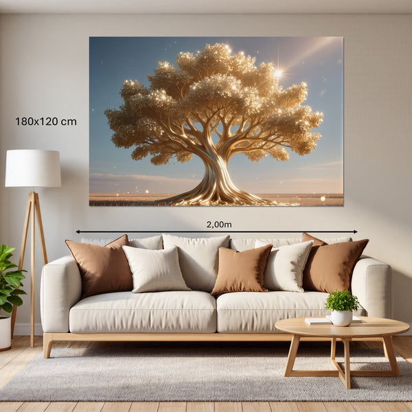 Leinwandbild Glänzender Baum in der Natur180x120 cm Querformat
