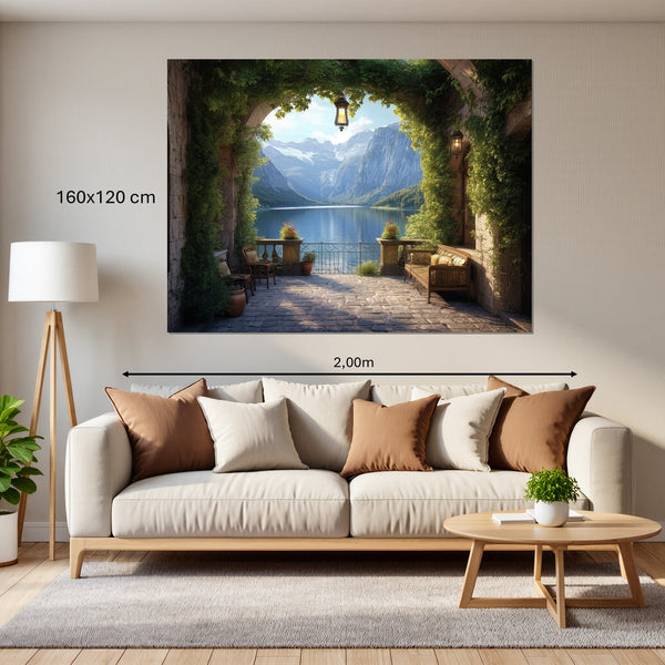 Leinwandbild Idyllische Berglandschaft160x120 cm Querformat