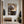 Leinwandbild Kaffeegenuss mit Elefant B-00016 fuer Flur und Eingang grauoderbeige Hochformat