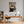 Leinwandbild Kaffeegenuss mit Elefant fuer Buero und Arbeitszimmer warmeFarben Hochformat