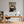 Leinwandbild Kaffeegenuss mit Elefant fuer Buero und Arbeitszimmer warmeFarben Hochformat