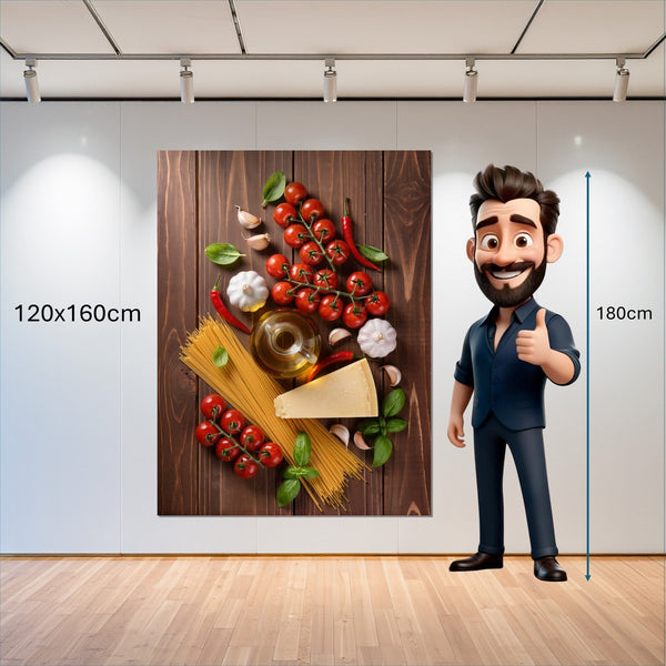 Leinwandbild Kulinarische Harmonie 120x160 cm Hochformat