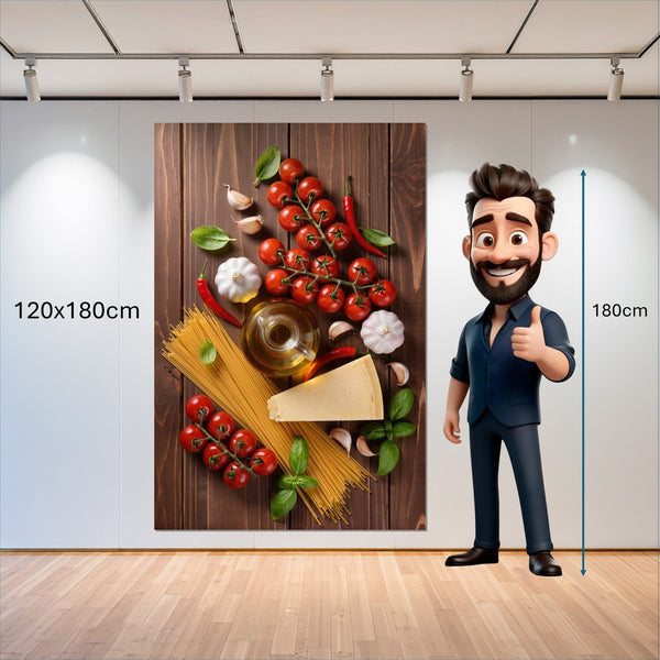Leinwandbild Kulinarische Harmonie 120x180 cm Hochformat