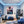 Leinwandbild Kunst der Berührung fuer Jugendzimmer blau Hochformat