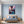 Leinwandbild Kunst der Berührung fuer Schlafzimmer blau Hochformat
