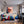 Leinwandbild Kunstvolle Lippen fuer Jugendzimmer warmeFarben Quadrat