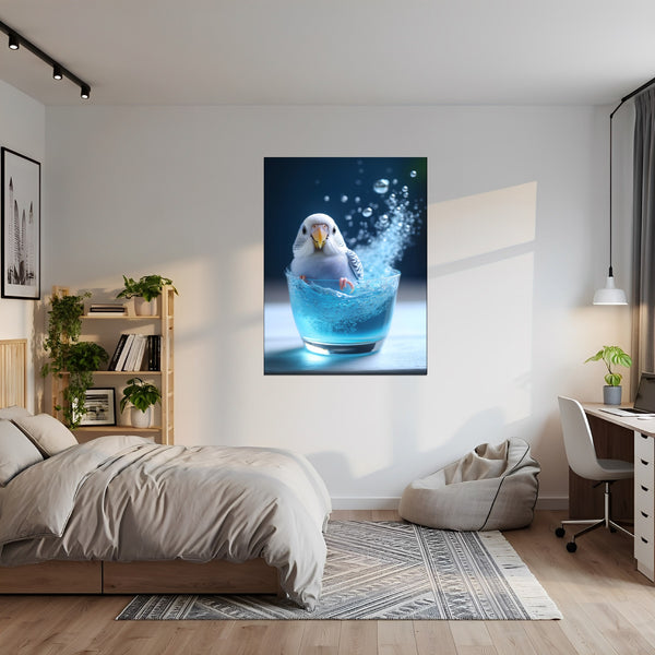 Leinwandbild Lebendige Freiheit fuer Jugendzimmer gruen Hochformat