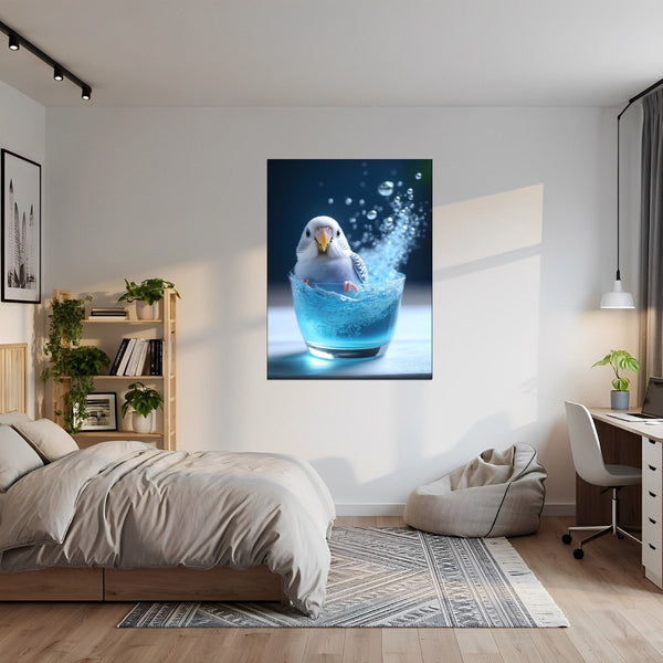 Leinwandbild Lebendige Freiheit fuer Jugendzimmer gruen Hochformat
