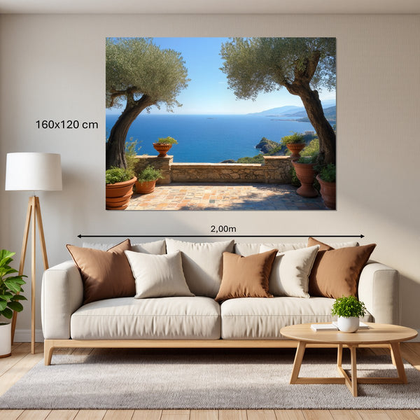 Leinwandbild Mediterrane Aussicht160x120 cm Querformat