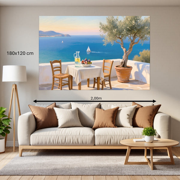 Leinwandbild Mediterrane Traumlandschaft 180x120 cm Querformat
