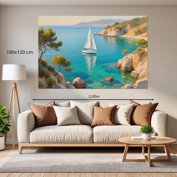 Leinwandbild Mediterranes Segelabenteuer180x120 cm Querformat