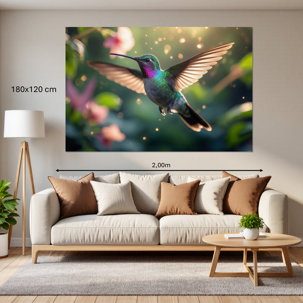 Leinwandbild Schwebender Kolibri180x120 cm Querformat