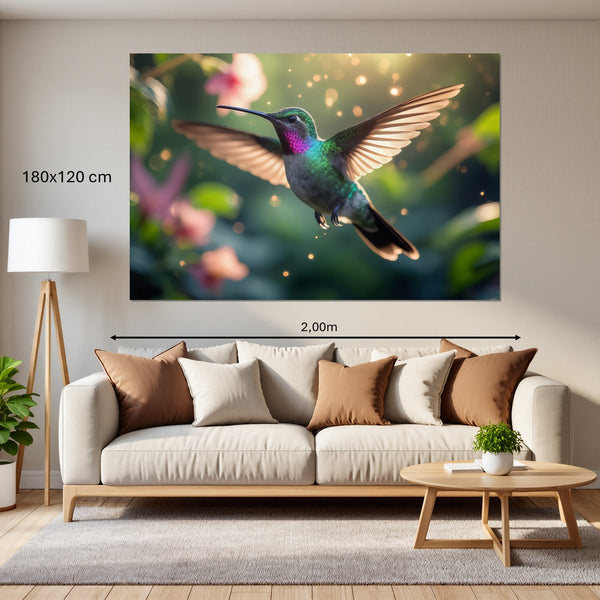 Leinwandbild Schwebender Kolibri180x120 cm Querformat