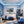 Leinwandbild Silberner Baum fuer Jugendzimmer blau Querformat