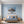 Leinwandbild Silberner Baum fuer Schlafzimmer blau Querformat