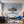 Leinwandbild Silberner Baum fuer Wohnzimmer blau Querformat