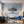 Leinwandbild Silberner Baum fuer Wohnzimmer blau Querformat