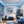 Leinwandbild Traumhafte Berglandschaft in einer Seifenblase fuer Jugendzimmer blau Quadrat