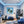 Leinwandbild Traumhafte Natur im Seifenblasen-Motiv fuer Jugendzimmer blau Quadrat