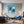 Leinwandbild Traumhafte Natur im Seifenblasen-Motiv fuer Wohnzimmer blau Quadrat