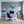 Leinwandbild Tropischer Traum in einer Seifenblase fuer Buero und Arbeitszimmer blau Quadrat