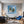 Leinwandbild Tropisches Paradies in einer Seifenblase fuer Wohnzimmer blau Quadrat