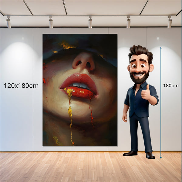 Leinwandbild Verborgene Leidenschaft 120x180 cm Hochformat