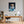 Leinwandbild Verspielter Leopard im Wasser fuer Buero und Arbeitszimmer dunkelanthrazit Hochformat